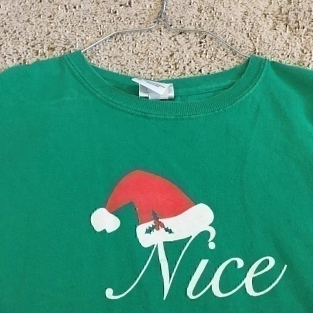 Youth size medium Naughty /Nice Christmas T-shirt